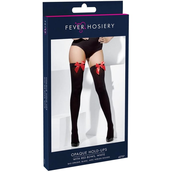 Fever Womens/Ladies Bow Opaque Hold Up Stockings