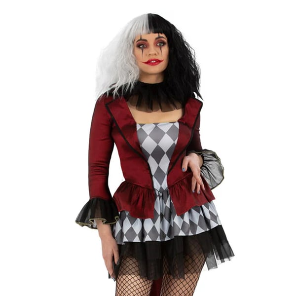Smiffys Womens/Ladies Evil Jester Costume Set