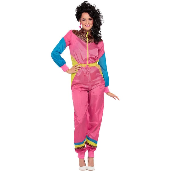 Smiffys Womens/Ladies 80s Colour Block Costume Ski Suit