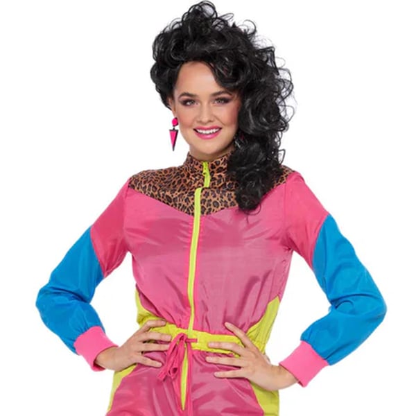 Smiffys Womens/Ladies 80s Colour Block Costume Ski Suit