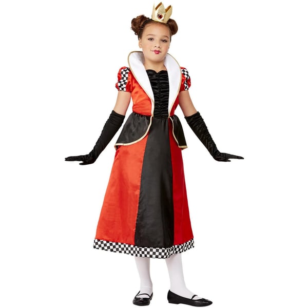Smiffys Girls Queen Of Hearts Costume Set
