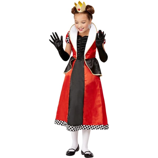 Smiffys Girls Queen Of Hearts Costume Set