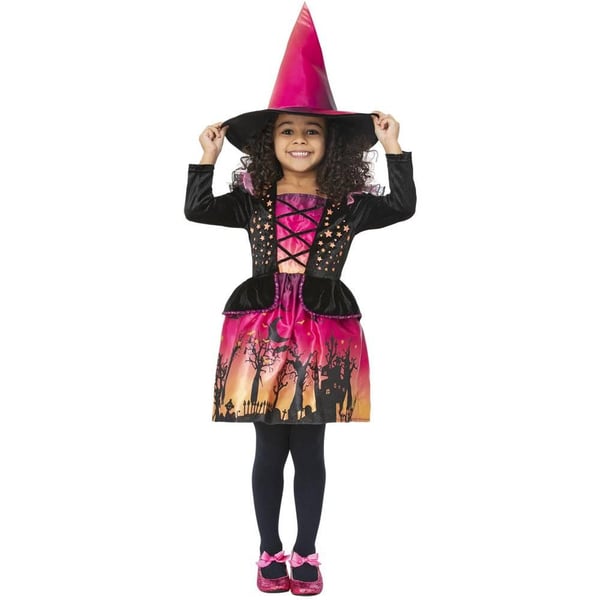 Smiffys Girls Witch Sunset Costume Set