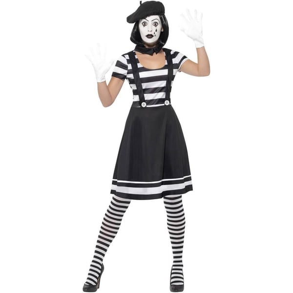 Smiffys Womens/Ladies Mime Artist Costume Set