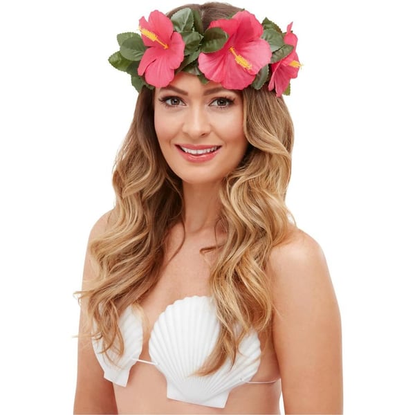 Smiffys Unisex Vuxen Hawaiian Luau/Strandfest Kostym Rekvisita Set
