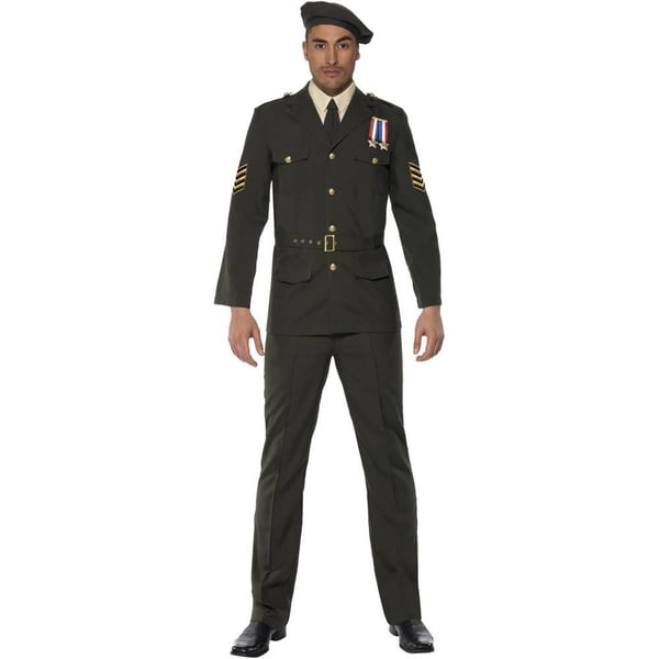 Smiffys Mens Wartime Officer Costume Set
