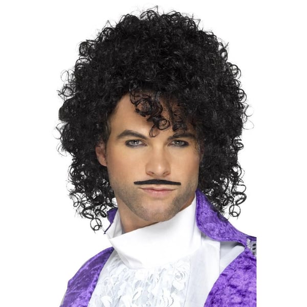 Smiffys Mens 80s Musician Wig & Moustache