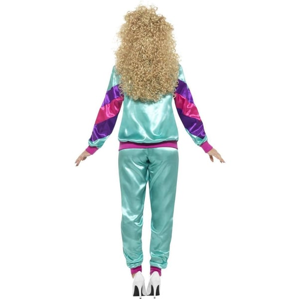 Smiffys Dam/Dam Högsta Mode 80-tals Shell Suit Kostymset