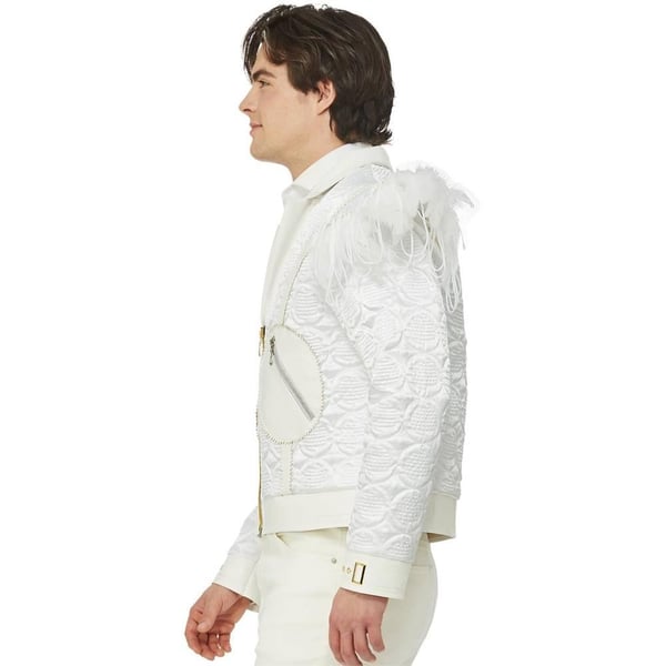 Elton John Mens Feather Costume Jacket
