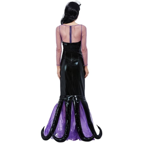 The Little Mermaid Womens/Ladies Evil Sea Witch Costume Dress