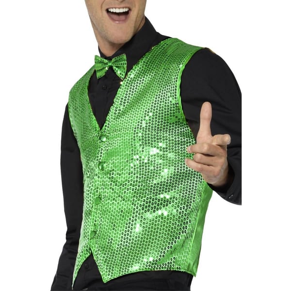 Smiffys Unisex Adult Sequin Costume Vest