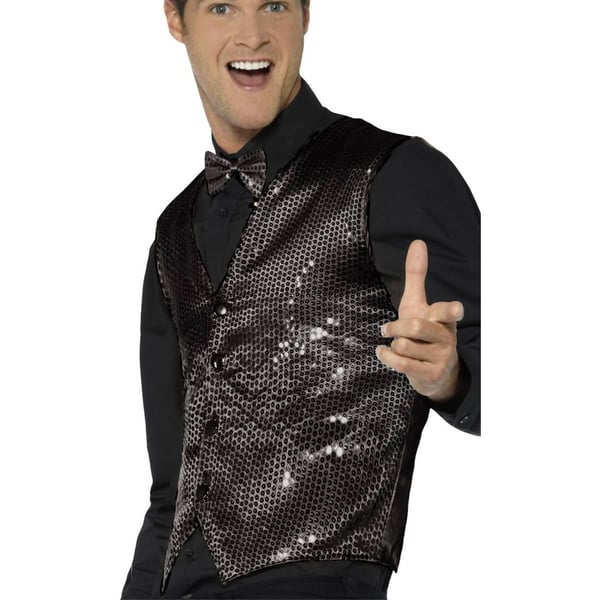 Smiffys Unisex Adult Sequin Costume Vest