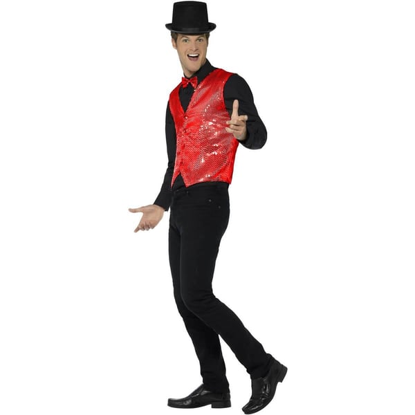 Smiffys Unisex Adult Sequin Costume Vest