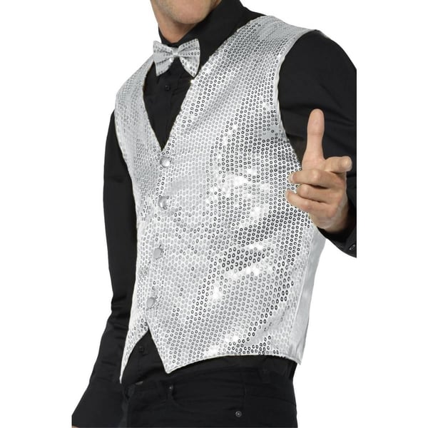 Smiffys Unisex Adult Sequin Costume Vest