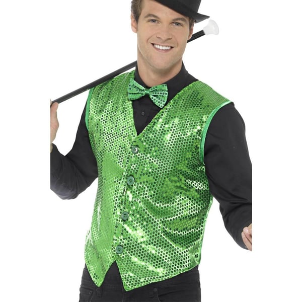 Smiffys Unisex Adult Sequin Costume Vest