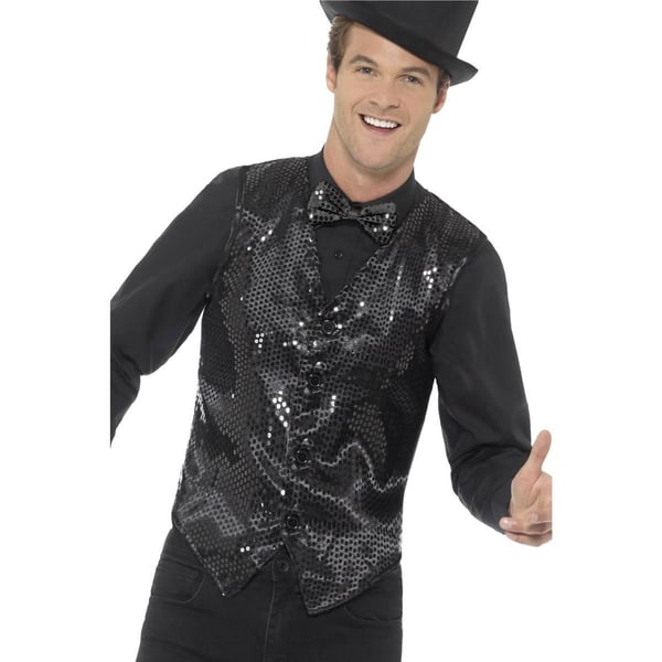 Smiffys Unisex Adult Sequin Costume Vest