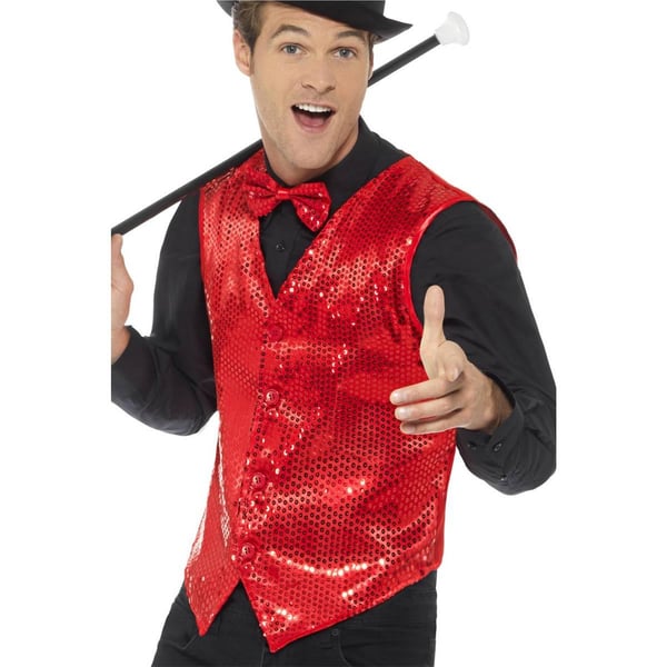 Smiffys Unisex Adult Sequin Costume Vest