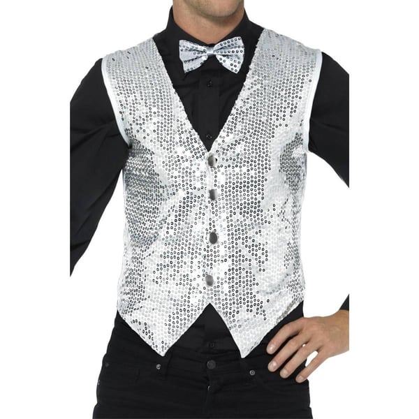 Smiffys Unisex Adult Sequin Costume Vest