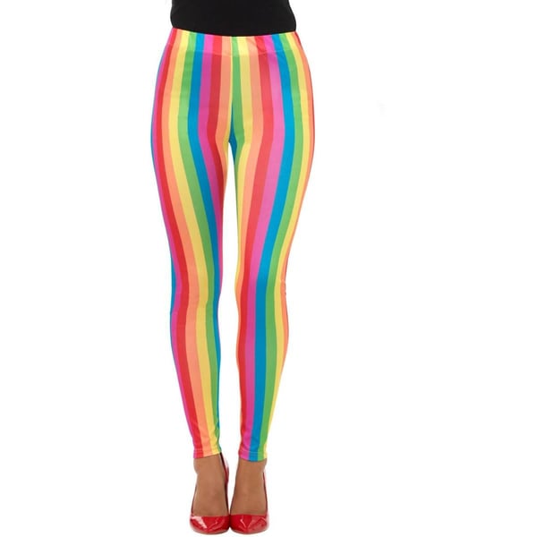 Smiffys Womens/Ladies Clown Rainbow Leggings