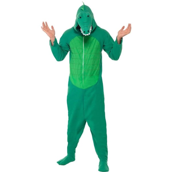 Smiffys Mens Crocodile Hooded Jumpsuit