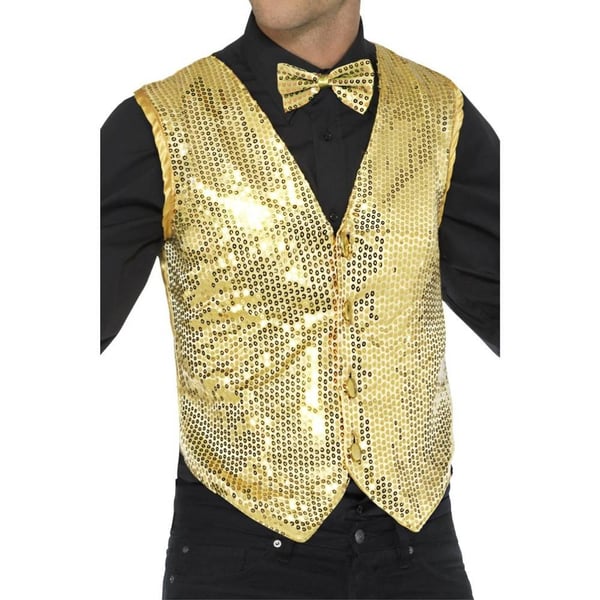 Smiffys Mens Sequin Costume Waistcoat