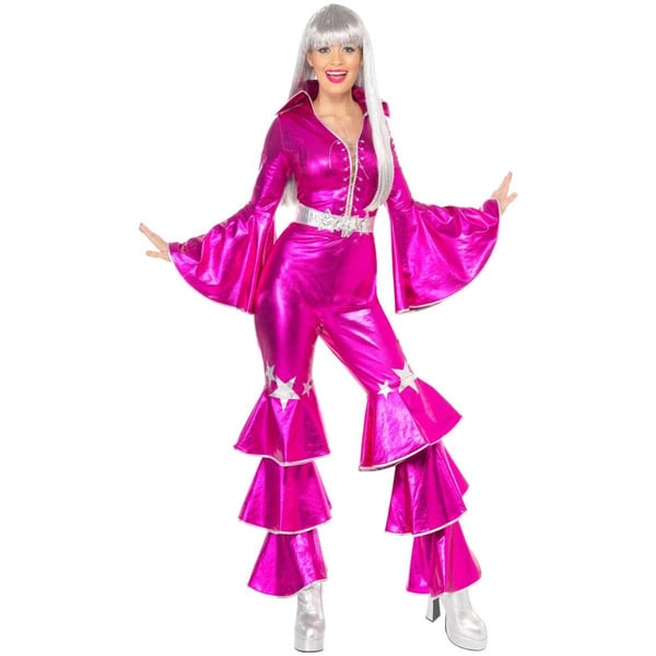 Smiffys Womens/Ladies 70s Dancing Dream Costume Jumpsuit