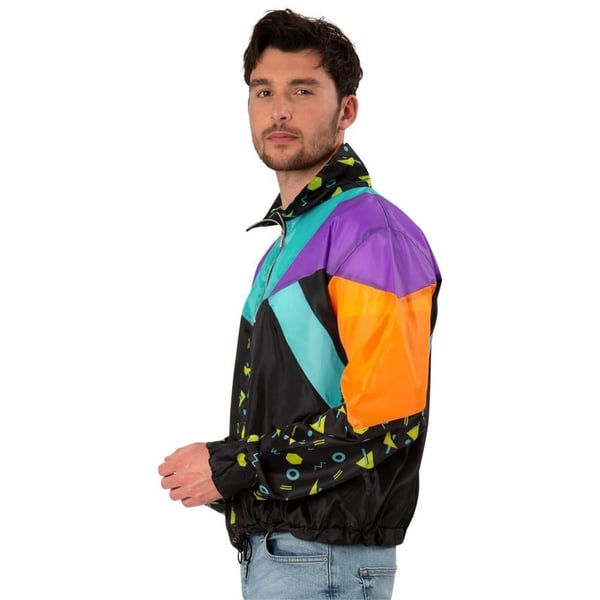 Smiffys Unisex Adult 80s Windbreaker
