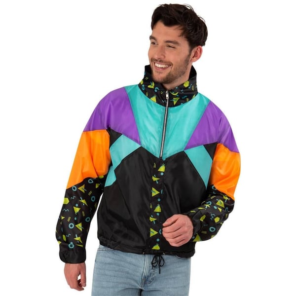 Smiffys Unisex Adult 80s Windbreaker