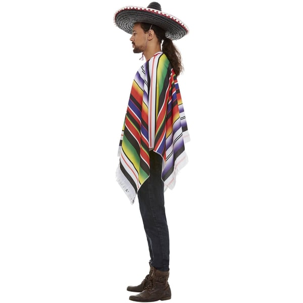 Smiffys Unisex Adult Striped Poncho