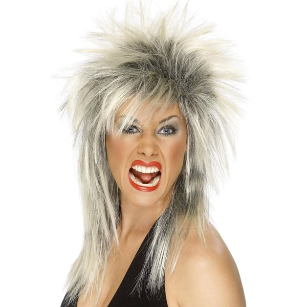 Smiffys Rock Diva Two Tone Wig Smiffys Rock Diva Two Tone Wig