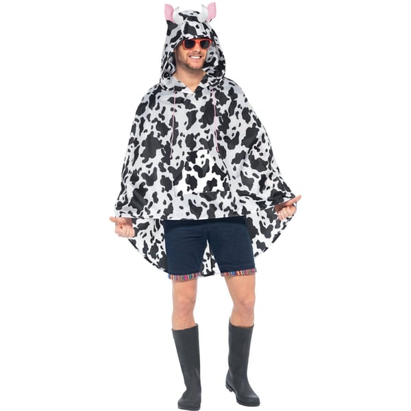 Smiffys Unisex Adult Cow Print Costume Poncho