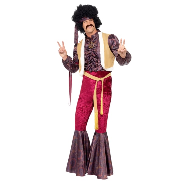 Smiffys Mens 70s Psychedelic Rocker Costume Set