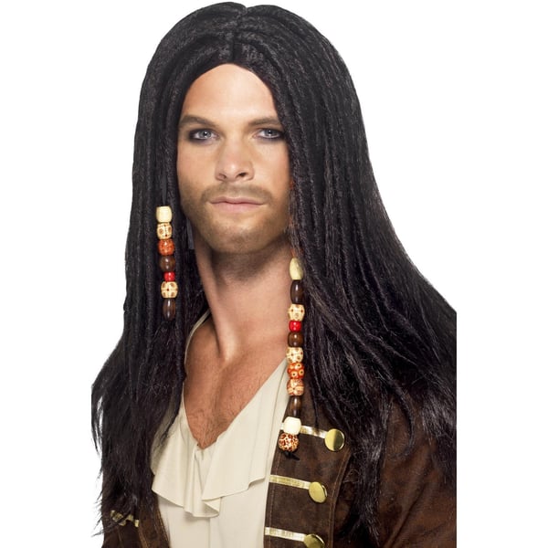Smiffys Piratperuk för män