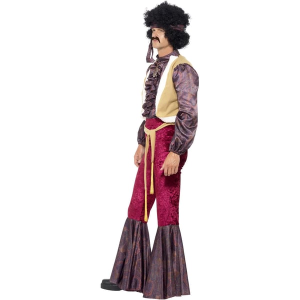 Smiffys Mens 70s Psychedelic Rocker Costume Set