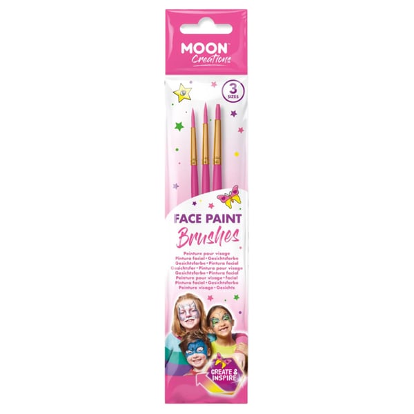 Moon Creations Face Paint Brush (Pack of 3)
