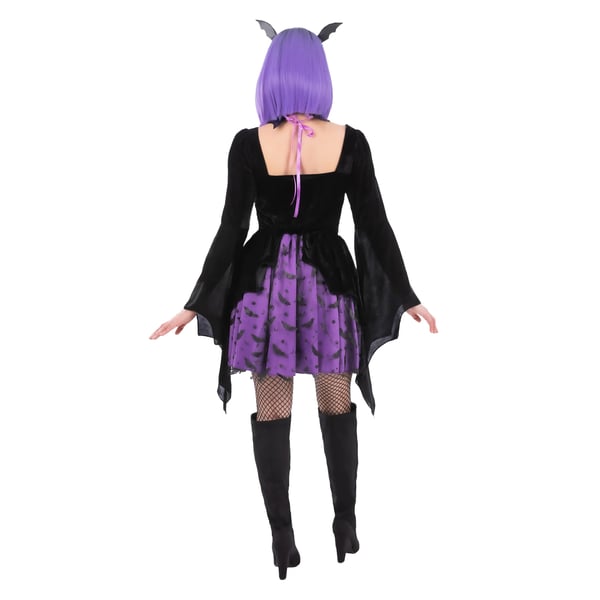 Smiffys Womens/Ladies Vampiress Bat Costume