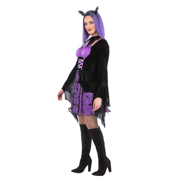 Smiffys Womens/Ladies Vampiress Bat Costume