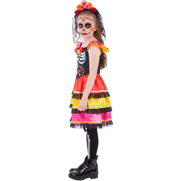 Smiffys Childrens/Kids Fiesta Day Of The Dead Costume