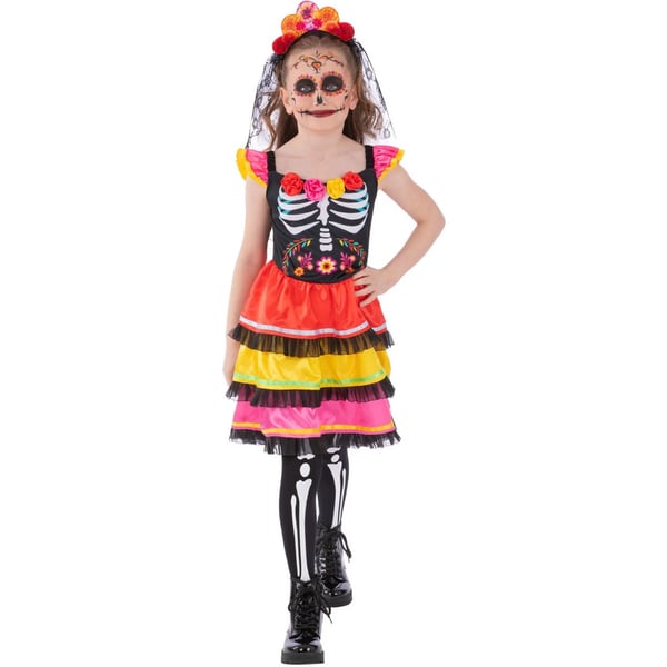 Smiffys Childrens/Kids Fiesta Day Of The Dead Costume