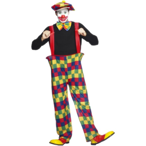 Smiffys Mens Clown Hoop Detail Costume