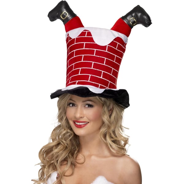 Smiffys Santa Stuck In Chimney Christmas Costume Hat