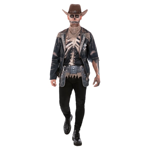 Smiffys Unisex Adult Skeleton Cowboy Costume
