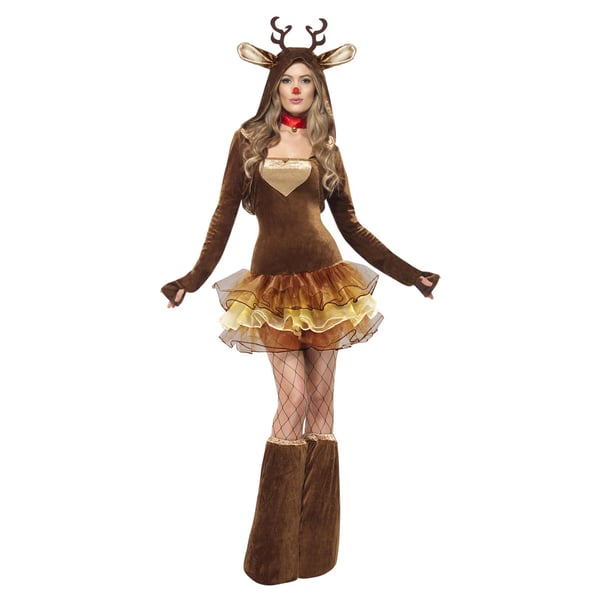 Smiffys Womens/Ladies Fever Reindeer Costume