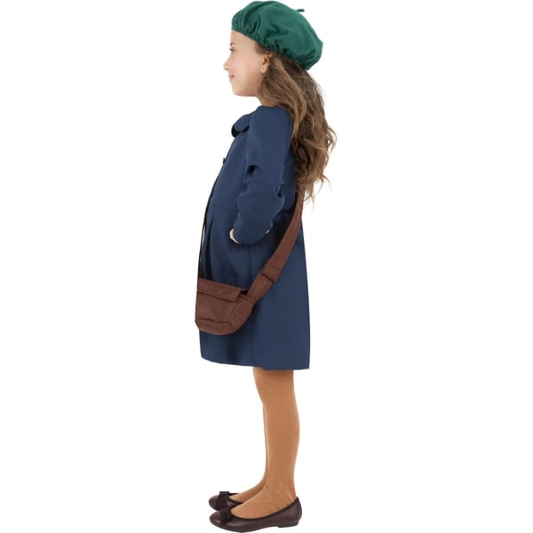 Smiffys Girls World War II Evacuee Long-Sleeved Costume
