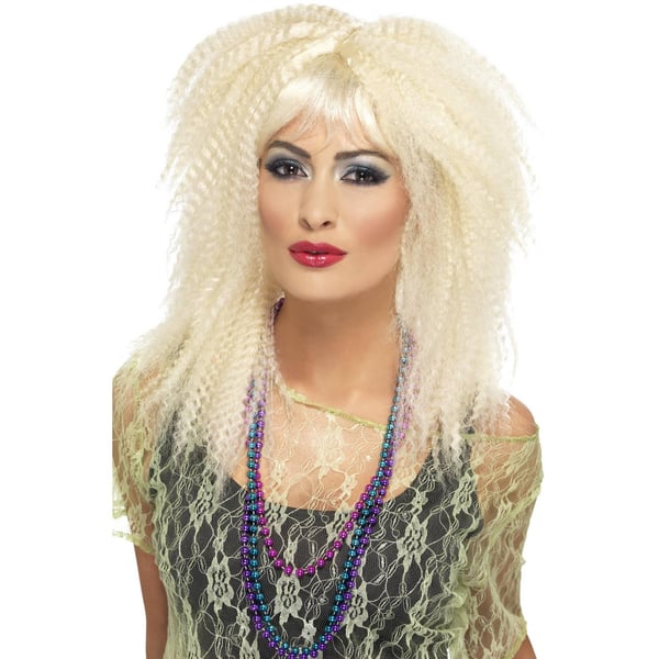 Smiffys Womens/Ladies 80s Trademark Crimped Wig