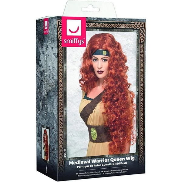 Smiffys Womens/Ladies Medieval Warrior Queen Wig