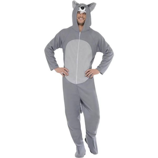 Smiffys Unisex Adult Wolf Hooded Costume