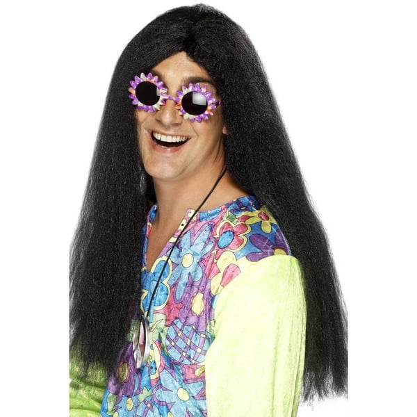Smiffys Herr Hippie Lång Peruk