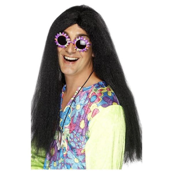 Smiffys Miesten Hippie Pitkä Peruukki