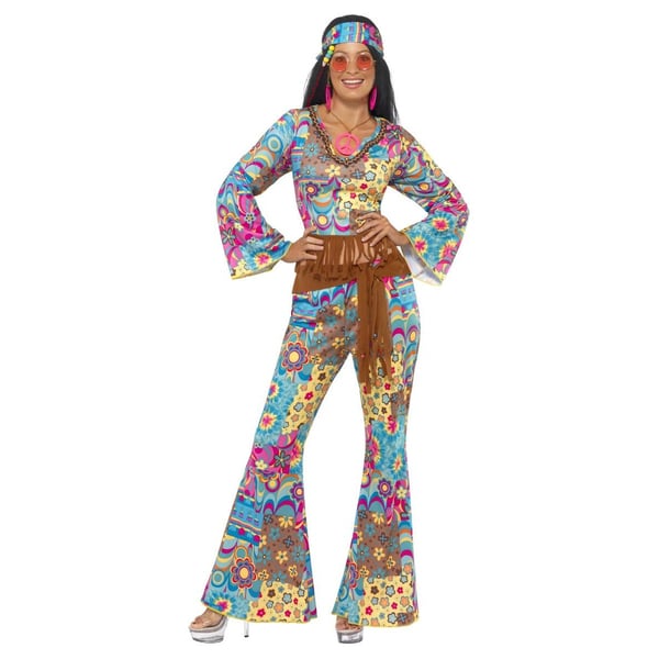 Smiffys Kvinder/damer Flower Power Hippy-kostume